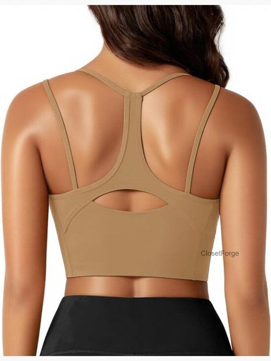 Other - High Support Sports Bra Longline Tank Top with Built-In Padded Bra